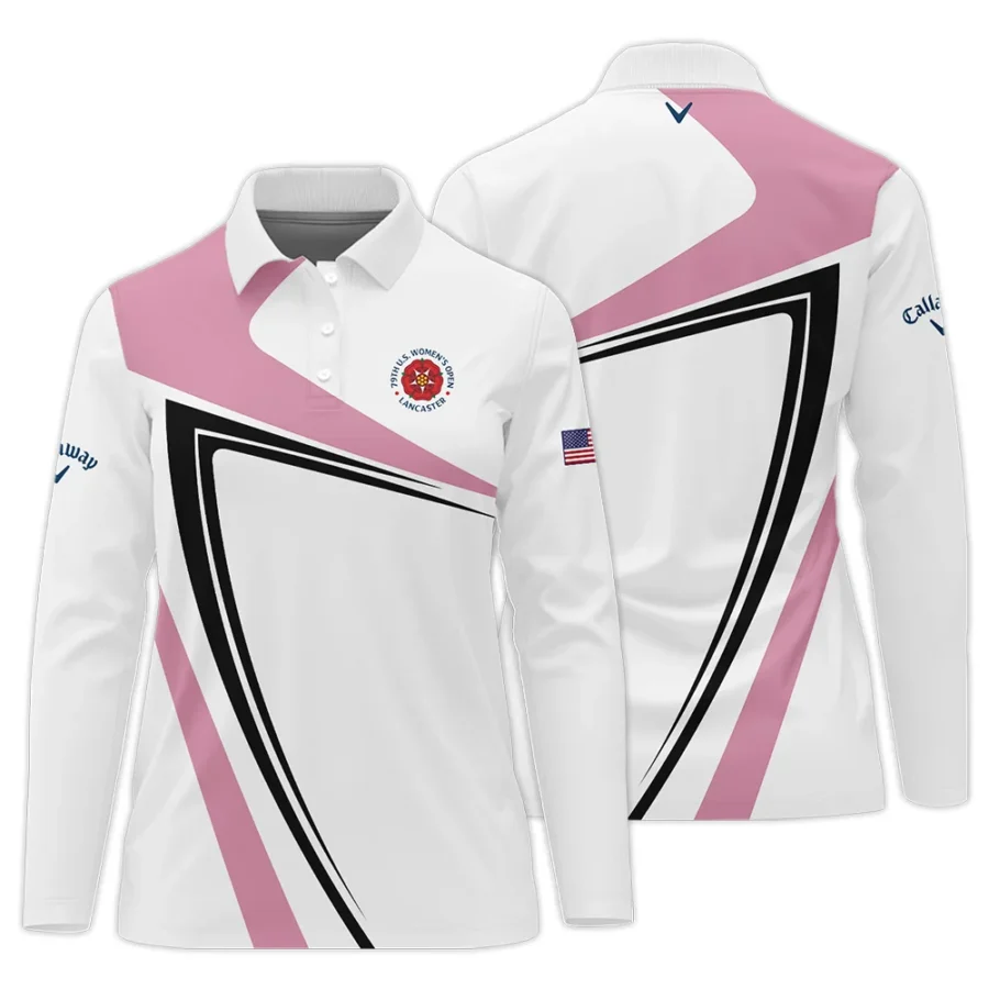 Pink Black Golf Pattern 79th U.S. Women’s Open Lancaster Callaway Long Polo Shirt