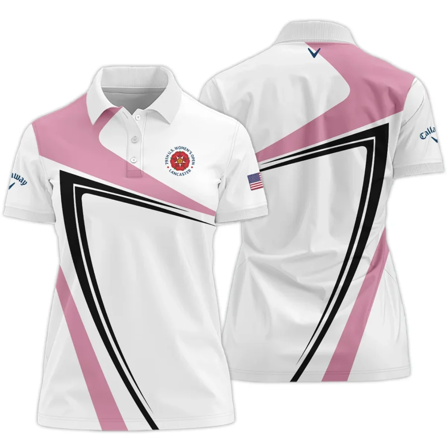 Pink Black Golf Pattern 79th U.S. Women’s Open Lancaster Callaway Short Polo Shirt