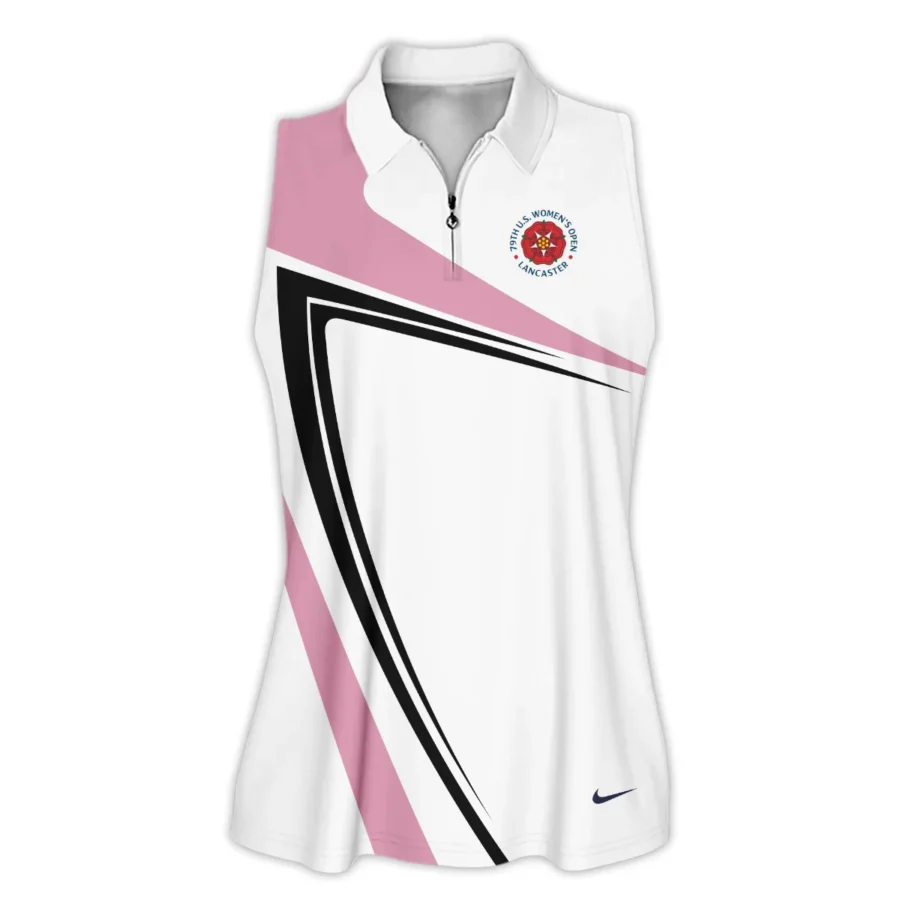 Pink Black Golf Pattern 79th U.S. Women’s Open Lancaster Nike Zipper Sleeveless Polo Shirt