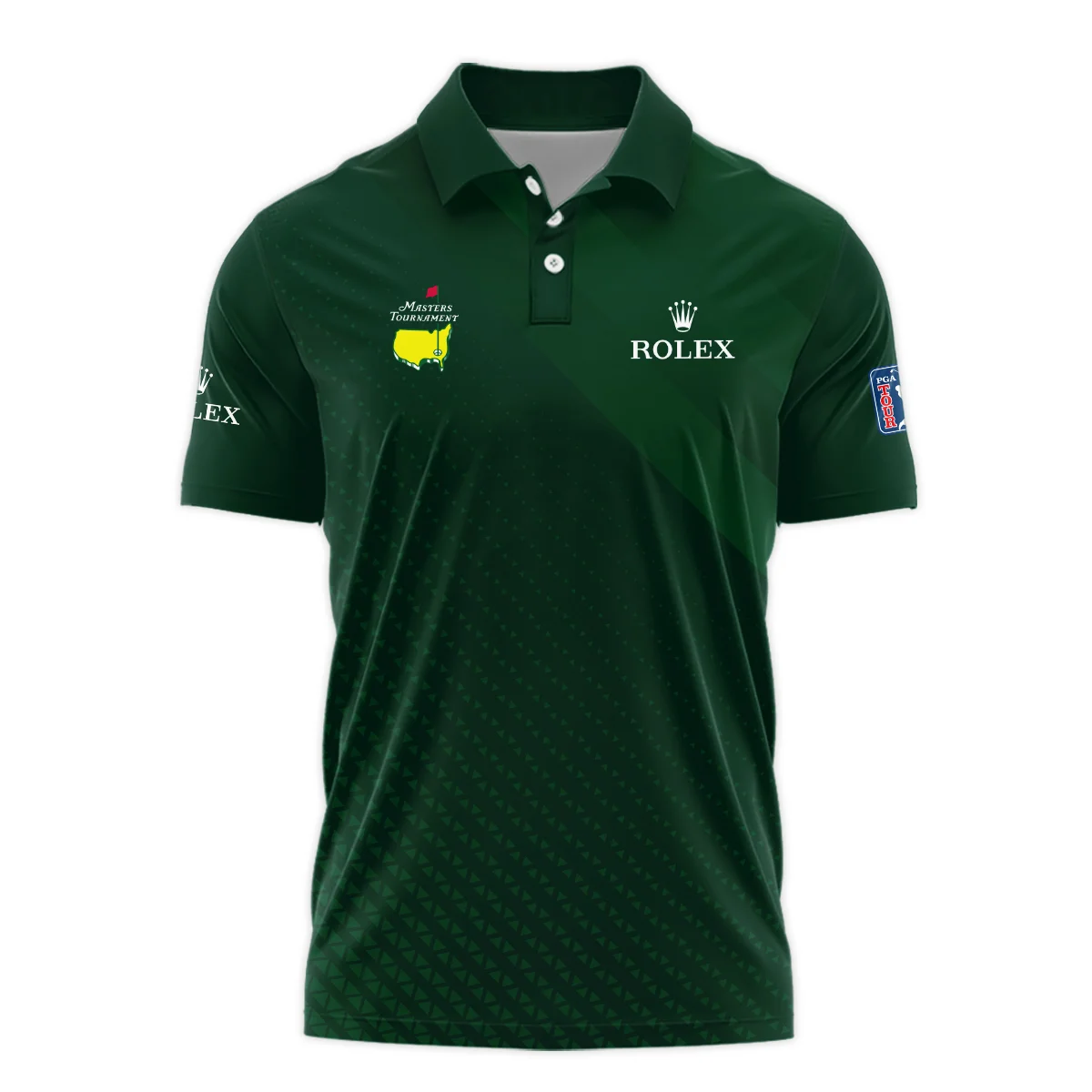 Rolex Gradient Dark Green Abstract Pattern Masters Tournament Polo Shirt Style Classic Polo Shirt For Men