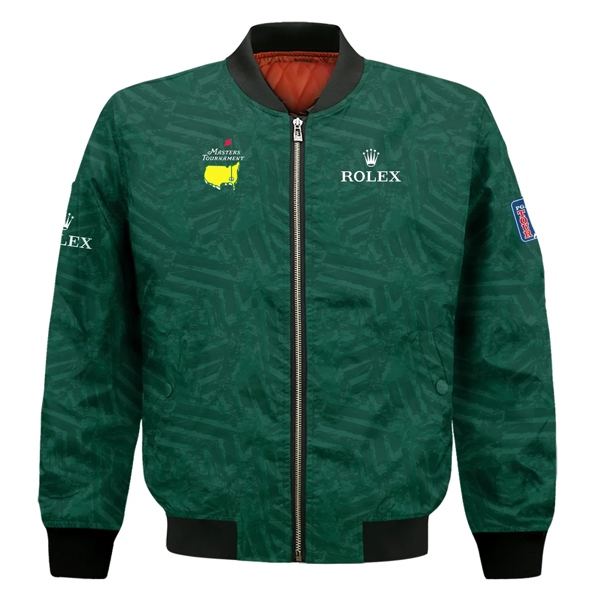 Rolex Masters Tournament Green Stratches Seamless Pattern Bomber Jacket Style Classic Bomber Jacket