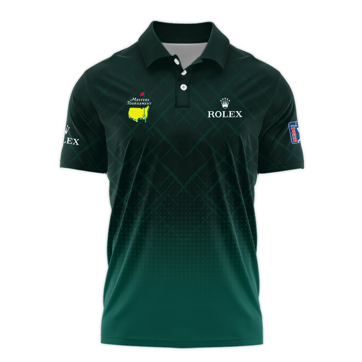 Rolex Masters Tournament Sport Jersey Pattern Dark Green Polo Shirt Style Classic Polo Shirt For Men