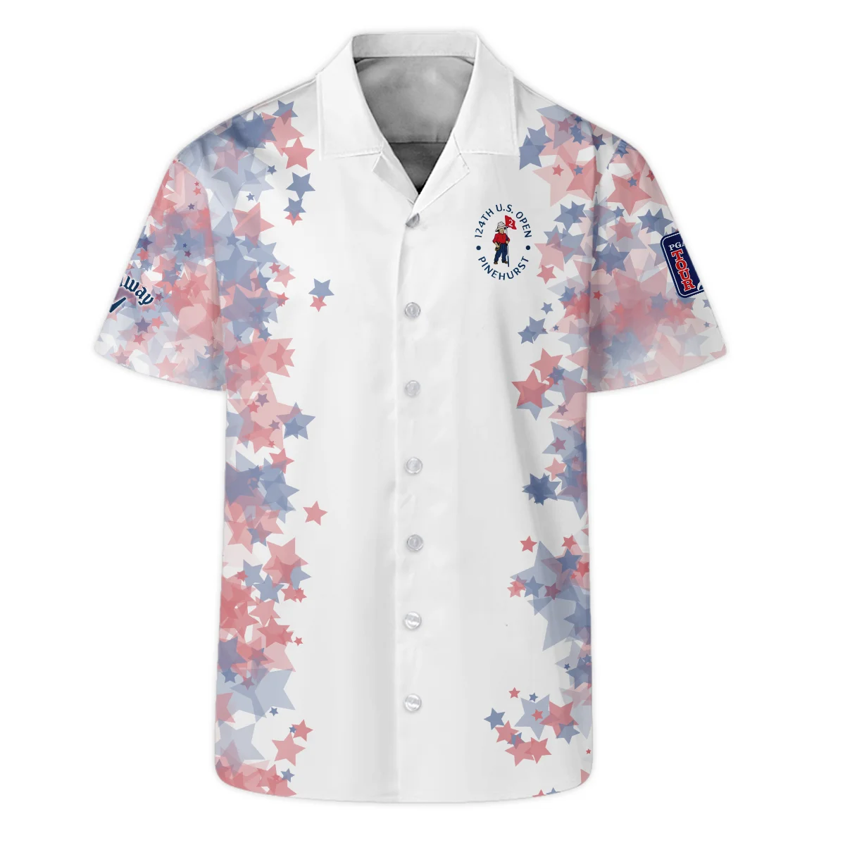 Special Version 124th U.S. Open Pinehurst Callaway Hawaiian Shirt Coloured Stars Oversized Hawaiian Shirt