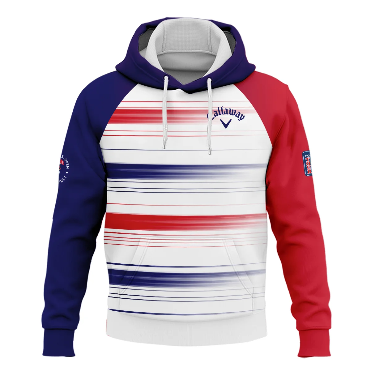 Sport Callaway 124th U.S. Open Pinehurst Hoodie Shirt Straight Lines Blue Red Hoodie Shirt