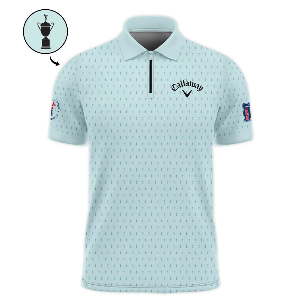Sports 124th U.S. Open Callaway Pinehurst Polo Shirt Cup Pattern Pastel Green All Over Print Polo Shirt For Men