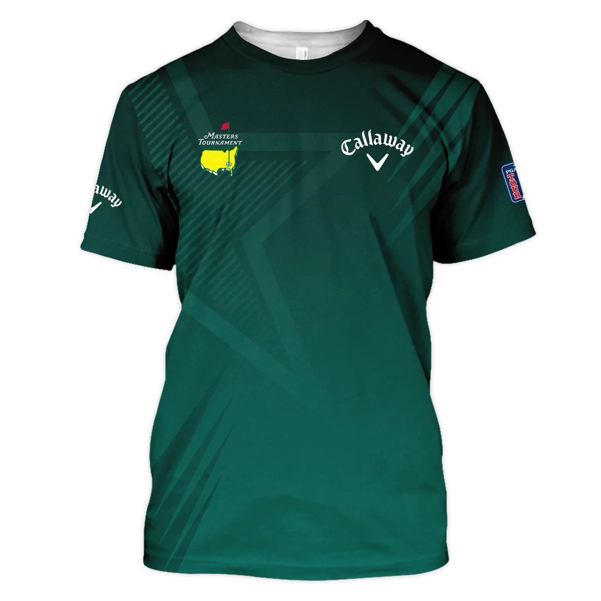 Sports Callaway Masters Tournament Unisex T-Shirt Star Pattern Dark Green Gradient Golf T-Shirt