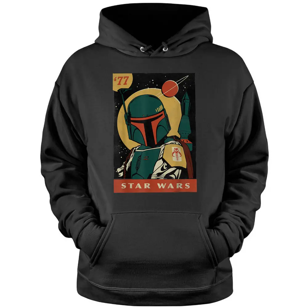 Star Wars Boba Fett Vintage Trading Card '77 Graphic T-shirt Pullover Hoodie