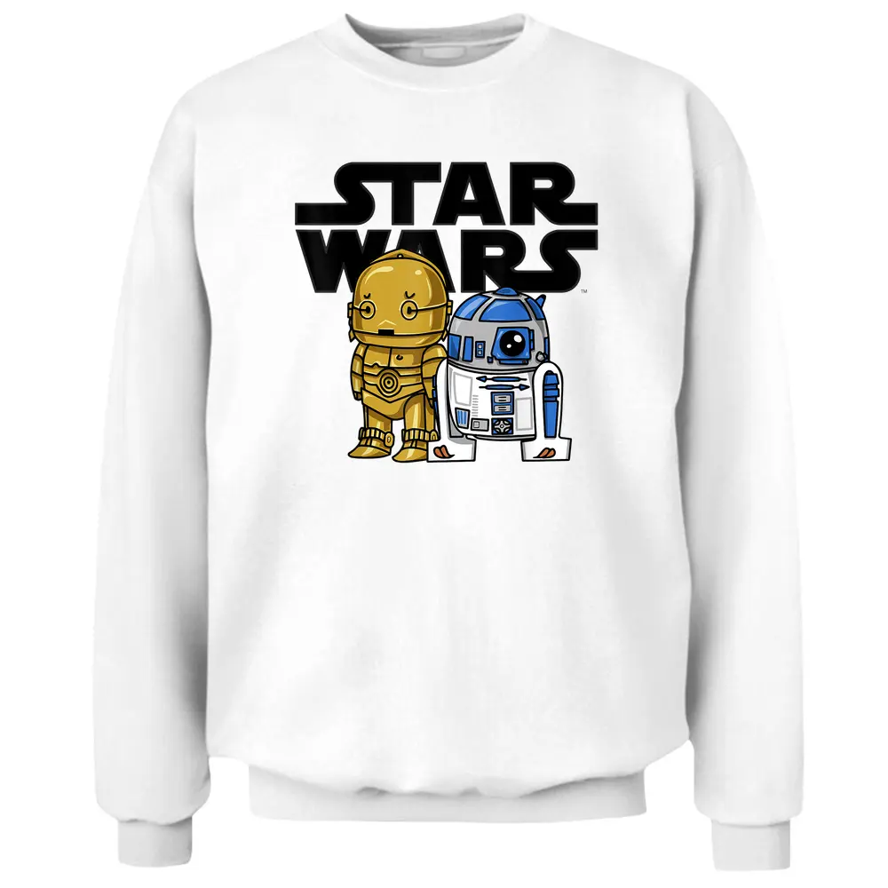 Star Wars Boba R2-d2 And C-3po Cute Cartoon Graphic Pullover Sweatshirt