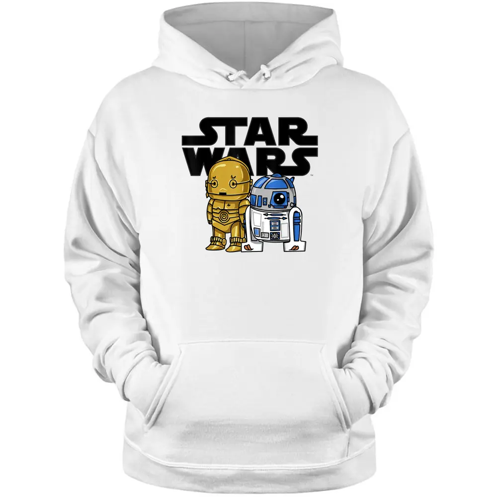 Star Wars Boba R2-d2 And C-3po Cute Cartoon Graphic Pullover Hoodie