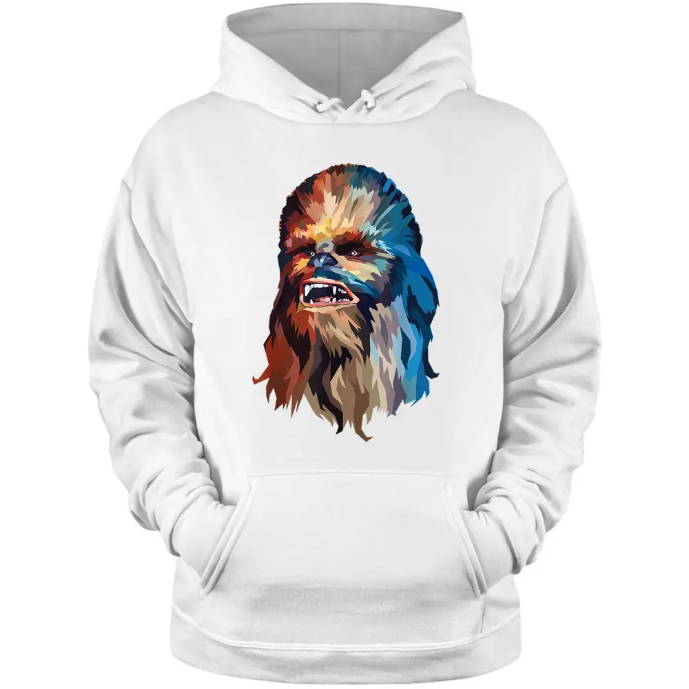 Star Wars Chewbacca Awesome Geometric Style Chewie Portrait Pullover Hoodie