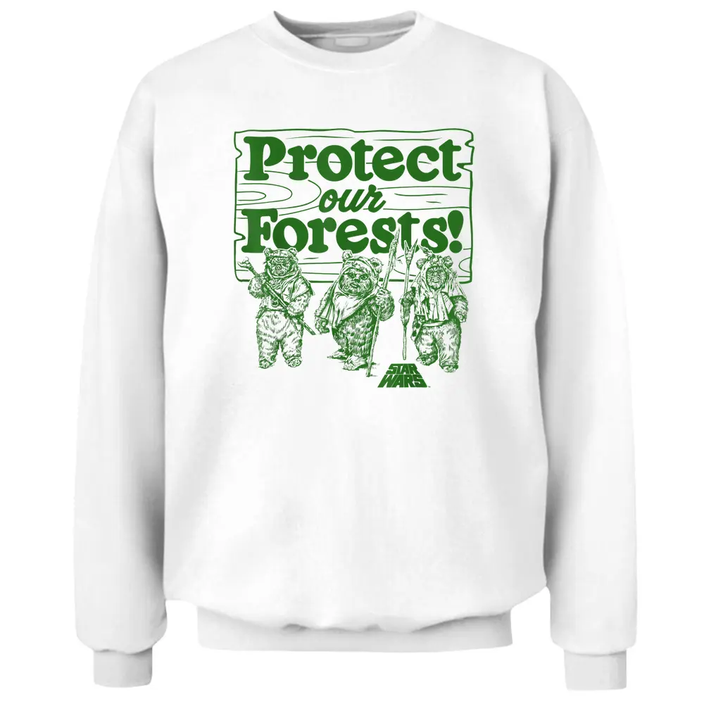 Star Wars Ewoks Protect Our Forests Camp Graphic Pullover Sweatshirt