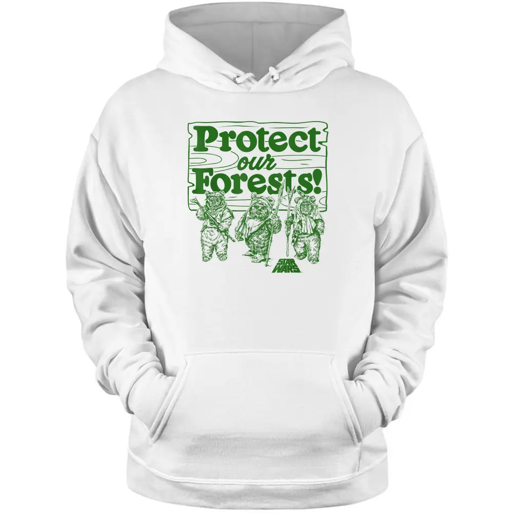 Star Wars Ewoks Protect Our Forests Camp Graphic Pullover Hoodie