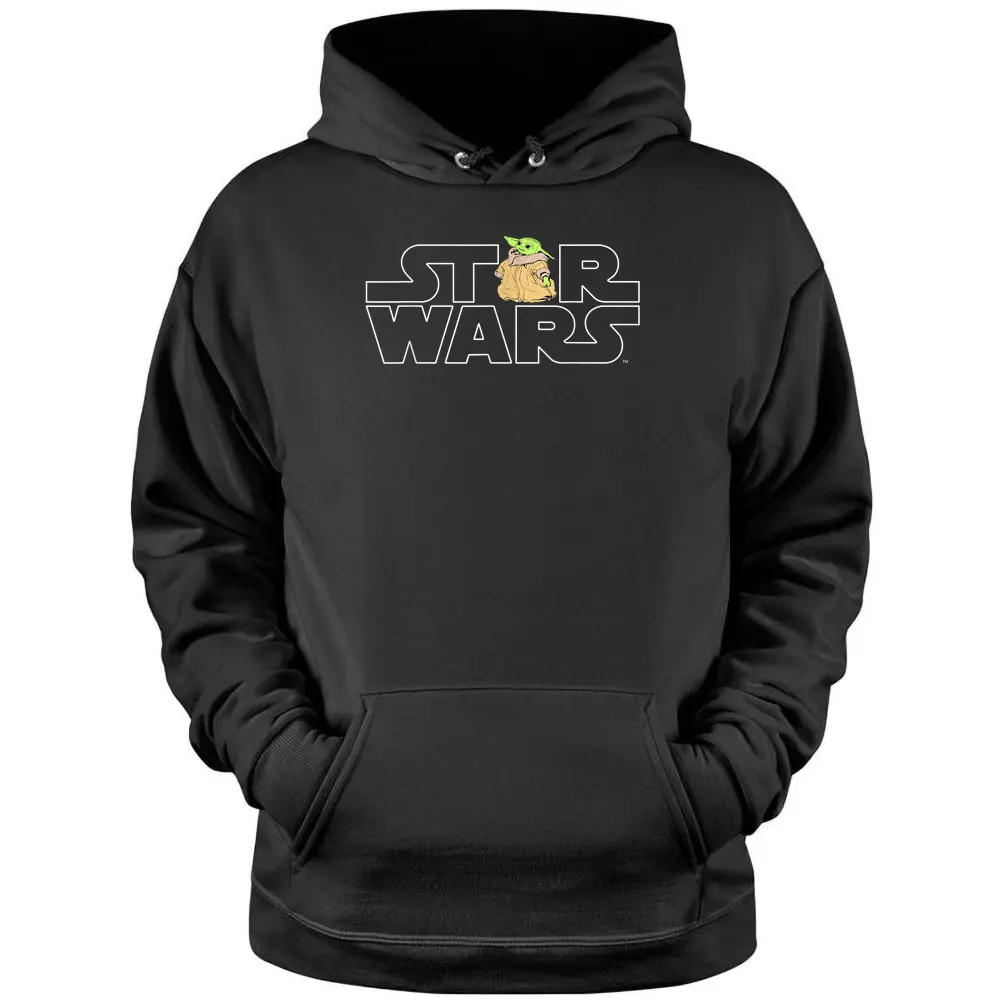 Star Wars Logo And The Child From The Mandalorian Pullover Hoodie