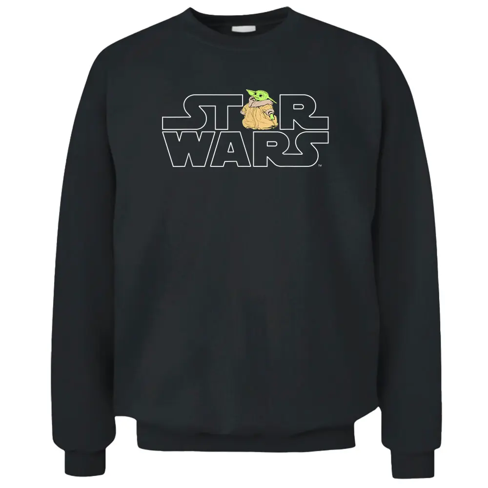 Star Wars Logo And The Child From The Mandalorian Pullover Sweatshirt