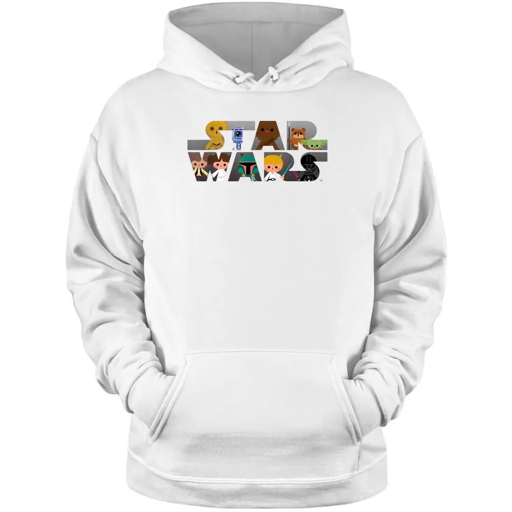 Star Wars Logo Kawaii Multi-character T-shirt Pullover Hoodie