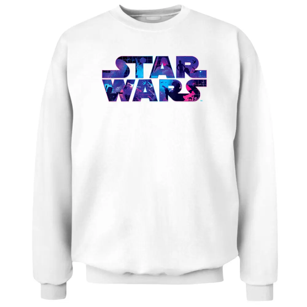 Star Wars Logo Retro 90s Twinkling Stars T-shirt Pullover Sweatshirt