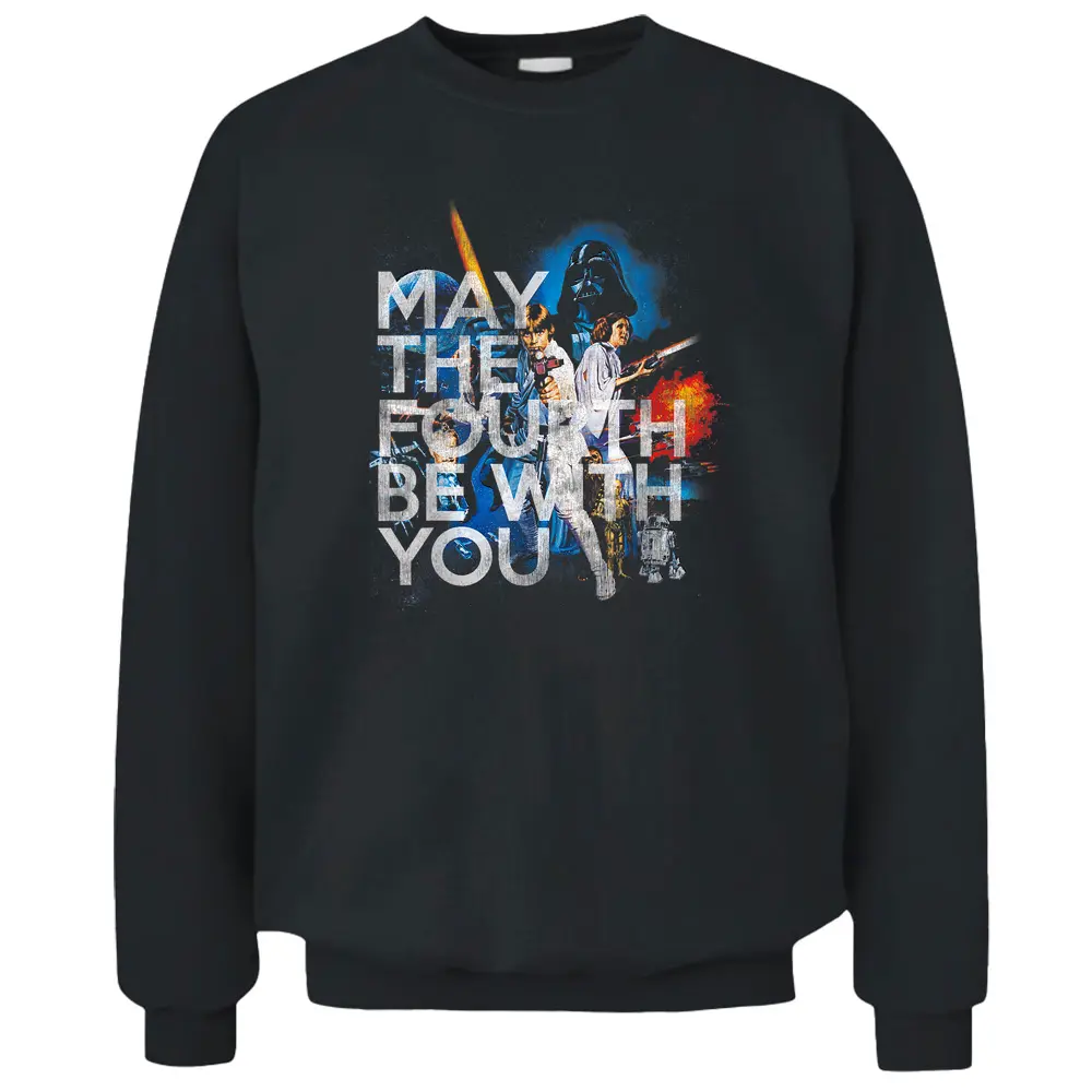 Star Wars May The Fourth Be With You Vintage Movie Poster Pullover Sweatshirt