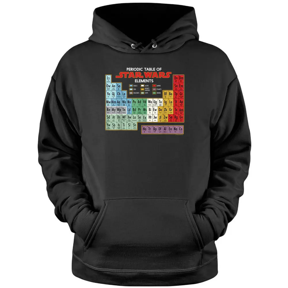 Star Wars Periodic Table Of Elements Graphic Pullover Hoodie