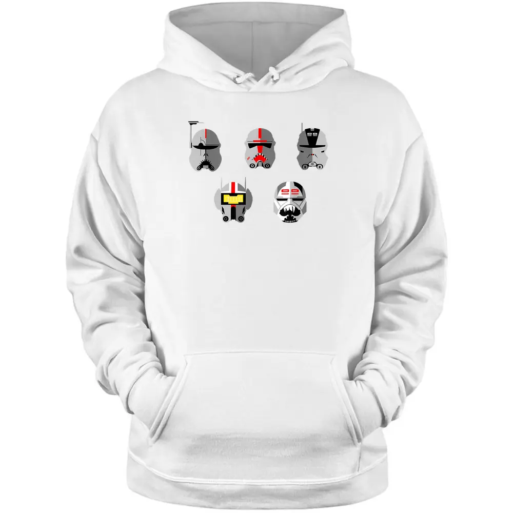 Star Wars The Bad Batch Clone Force 99 Helmets Pullover Hoodie