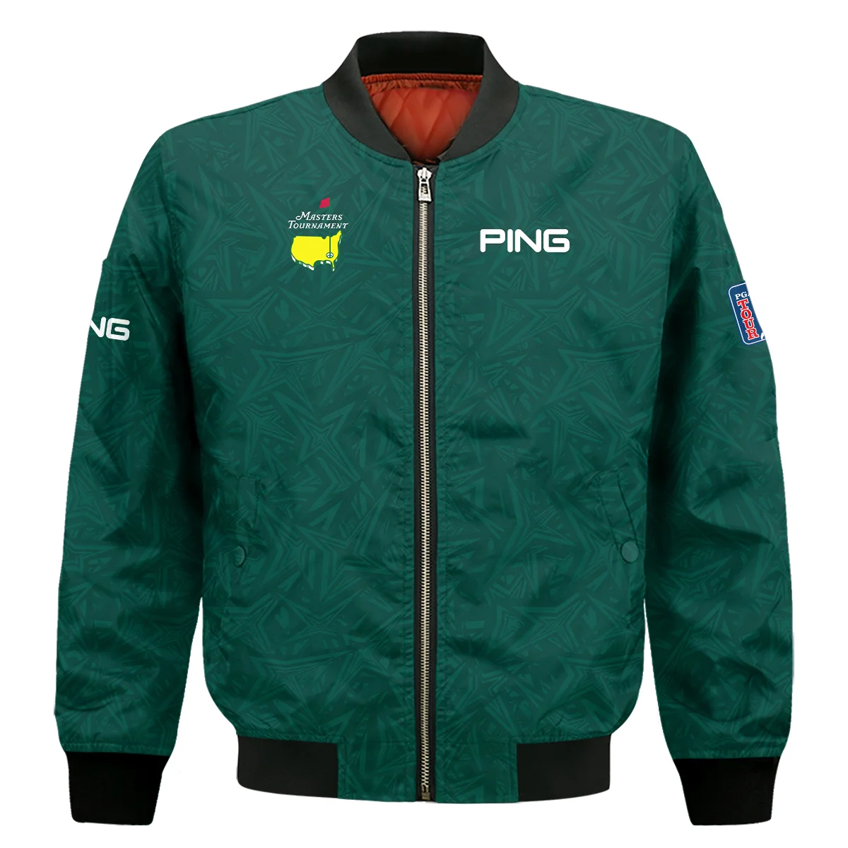 Stars Dark Green Abstract Sport Masters Tournament Ping Bomber Jacket Style Classic Bomber Jacket