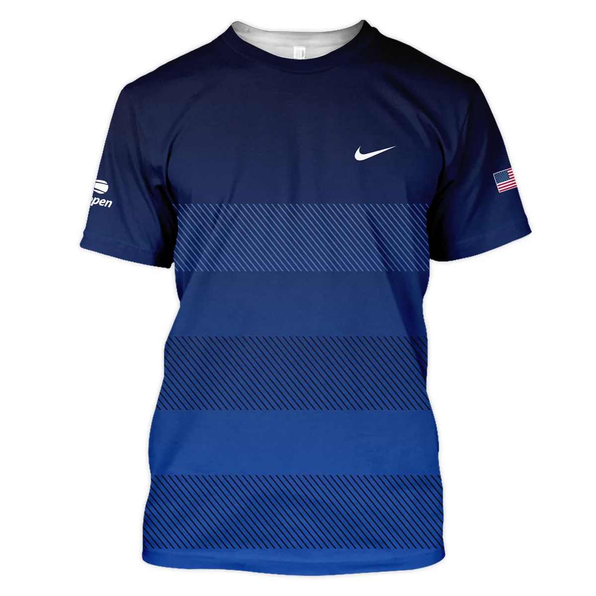 Straight Line Dark Blue Background US Open Tennis Champions Nike Unisex T-Shirt Style Classic T-Shirt