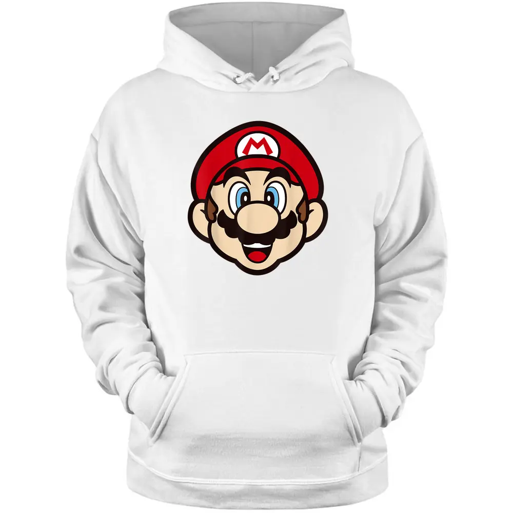 Super Mario Big Face Mario Pullover Hoodie