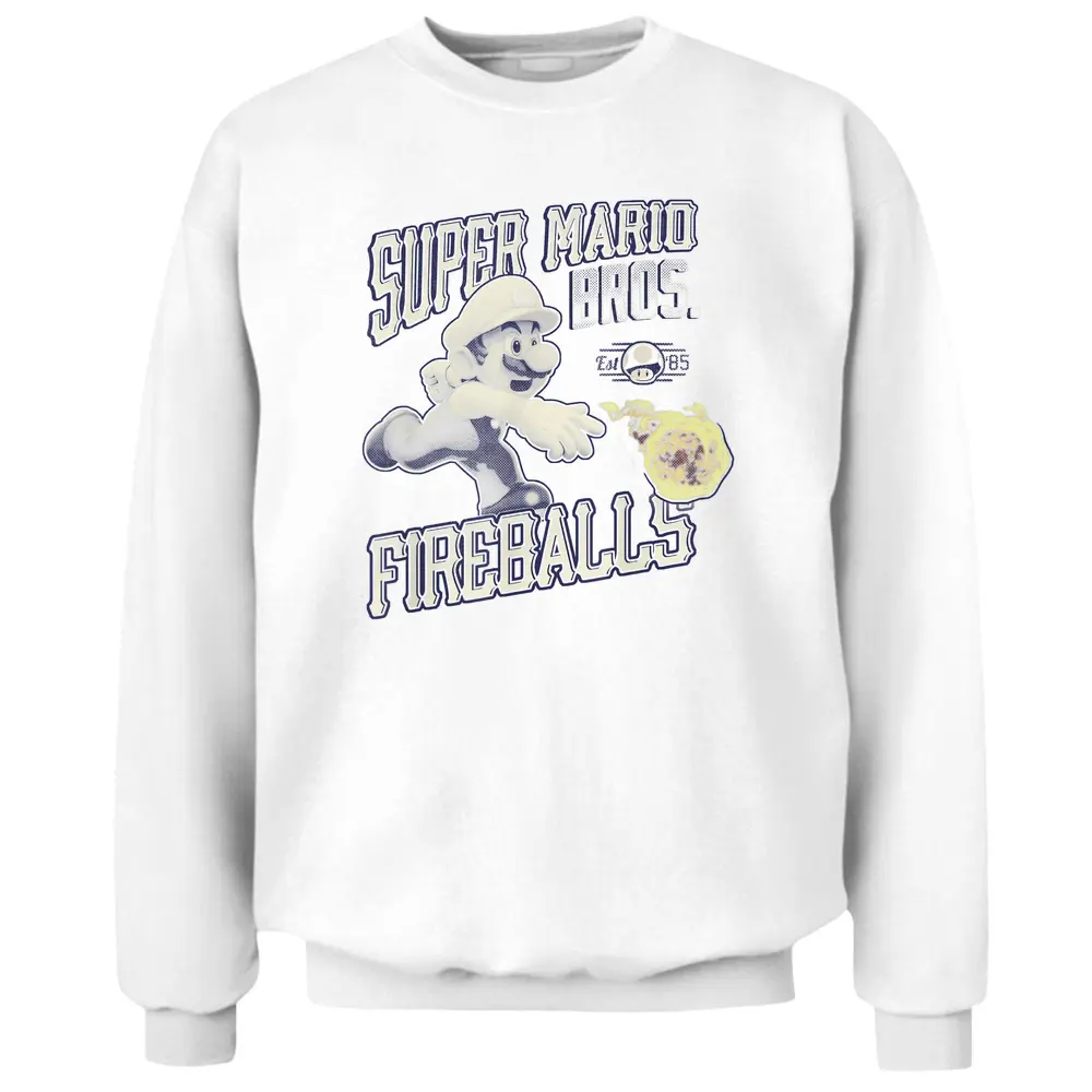 Super Mario Bros. Fireballs Est. '85 Pullover Sweatshirt