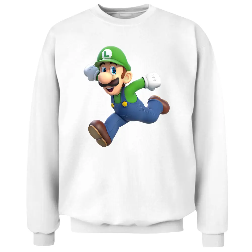 Super Mario Luigi 3d Pullover Sweatshirt