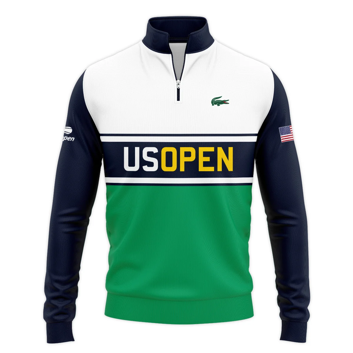 Tennis Love Sport Mix Color US Open Tennis Champions Lacoste Quarter-Zip Jacket Style Classic Quarter-Zip Jacket