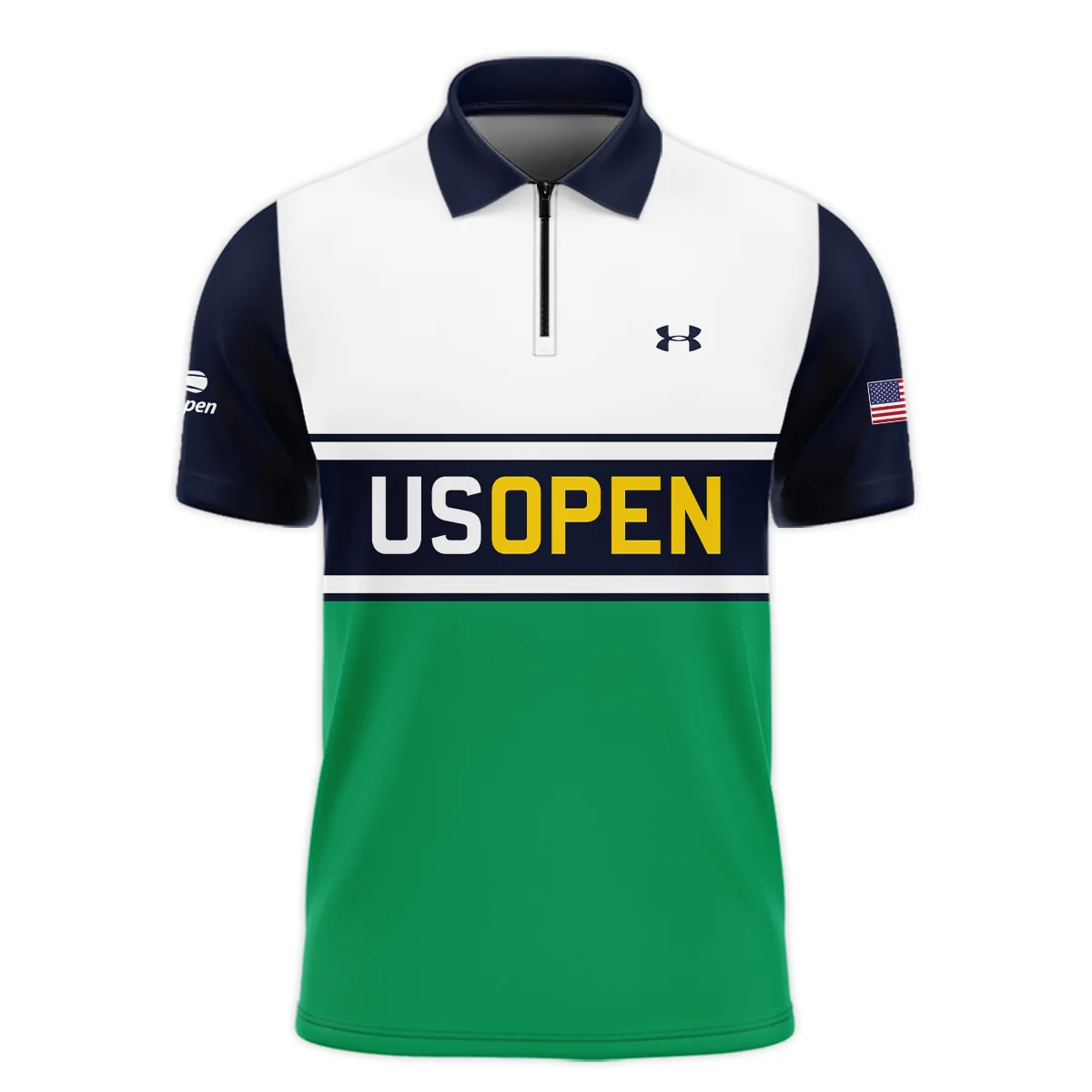 Tennis Love Sport Mix Color US Open Tennis Champions Under Armour Zipper Polo Shirt Style Classic Zipper Polo Shirt For Men