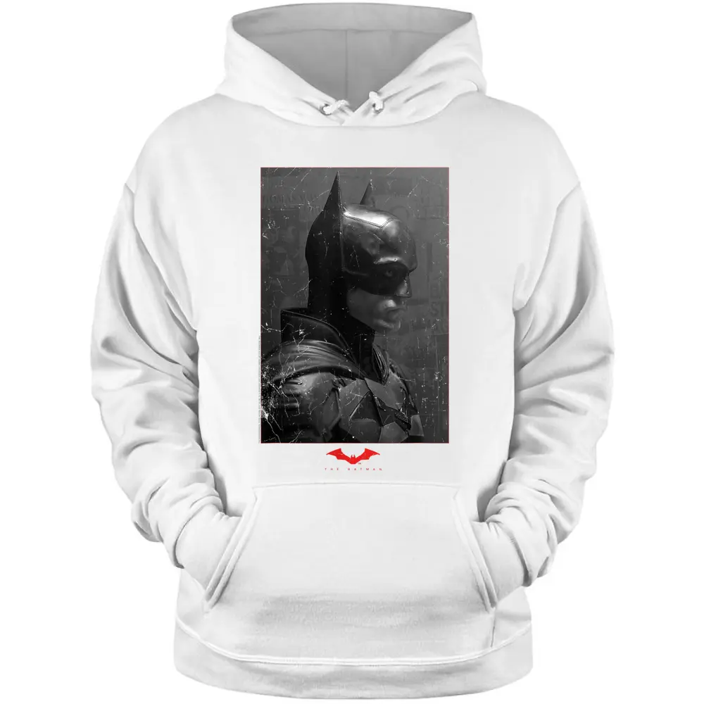 The Batman Worn Portrait Pullover Hoodie