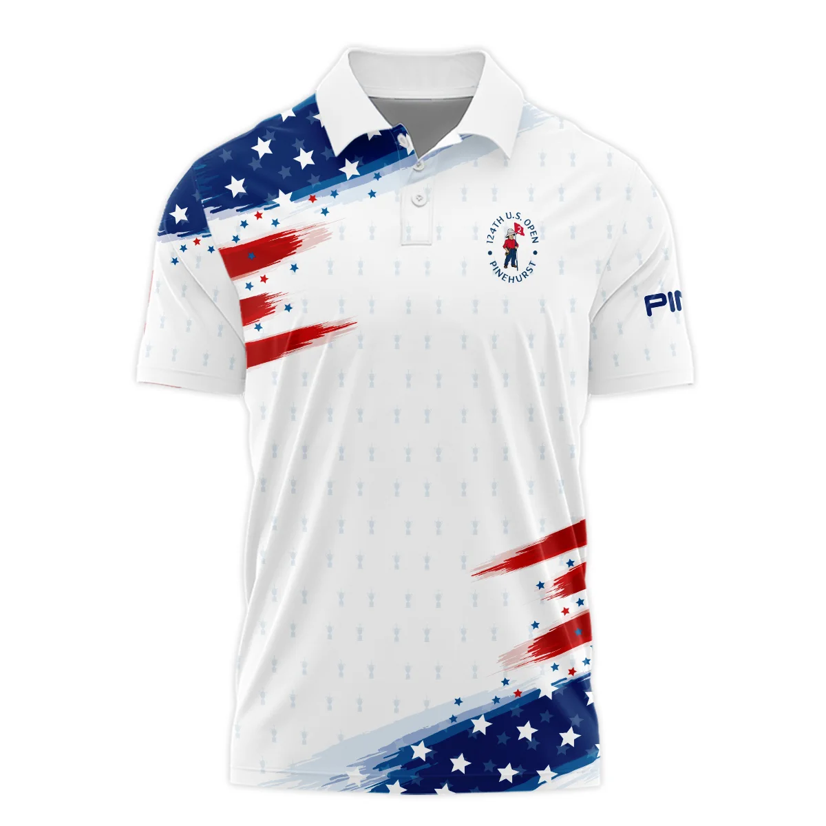 Tournament 124th U.S. Open Pinehurst Ping Hoodie Shirt Flag American White And Blue All Over Print Hoodie Shirt