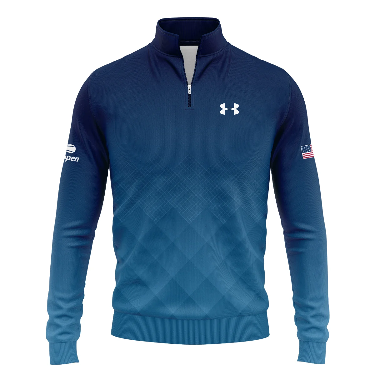 Under Armour Blue Abstract Background US Open Tennis Champions Quarter-Zip Jacket Style Classic Quarter-Zip Jacket