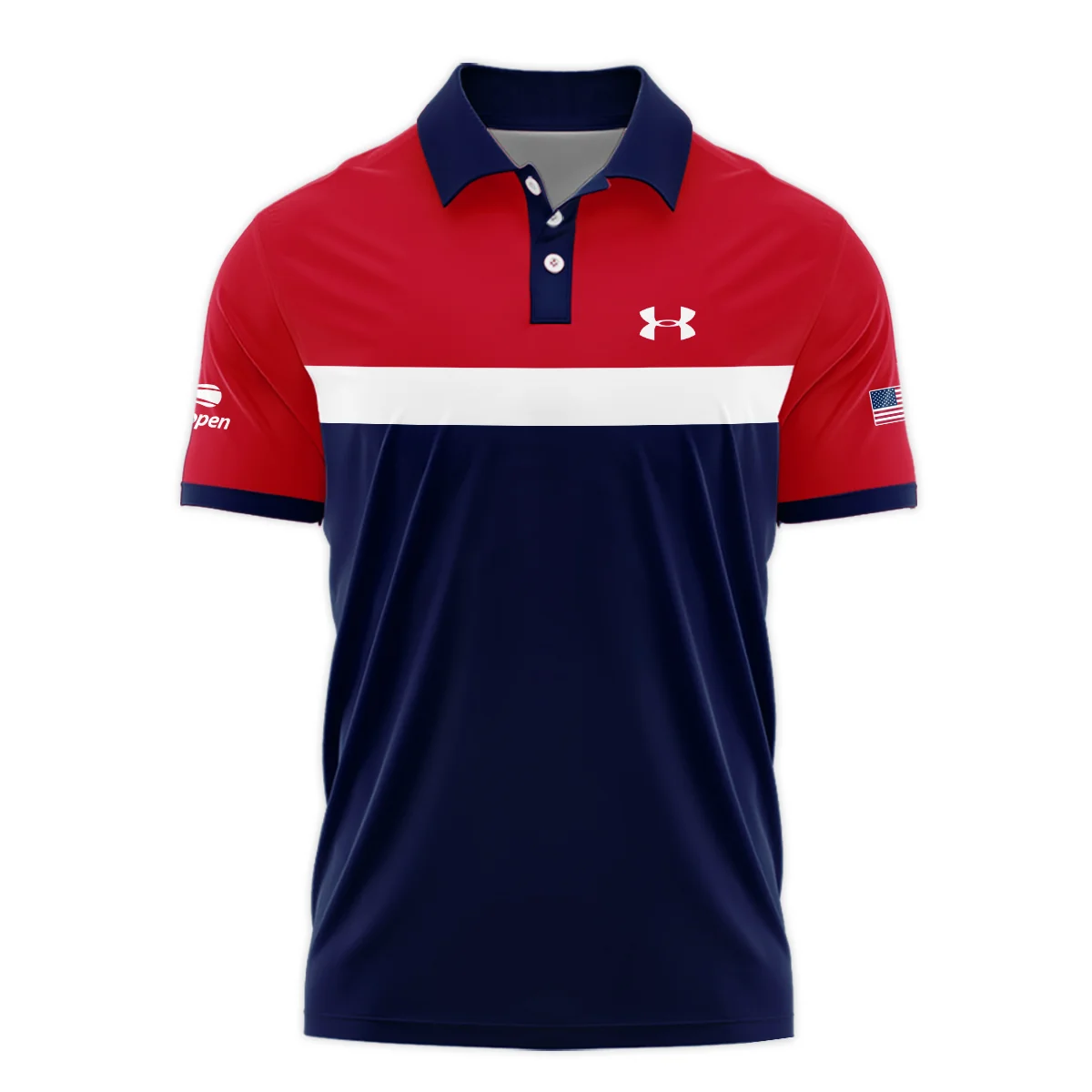 Under Armour Blue Red White Background US Open Tennis Champions Polo Shirt Style Classic Polo Shirt For Men