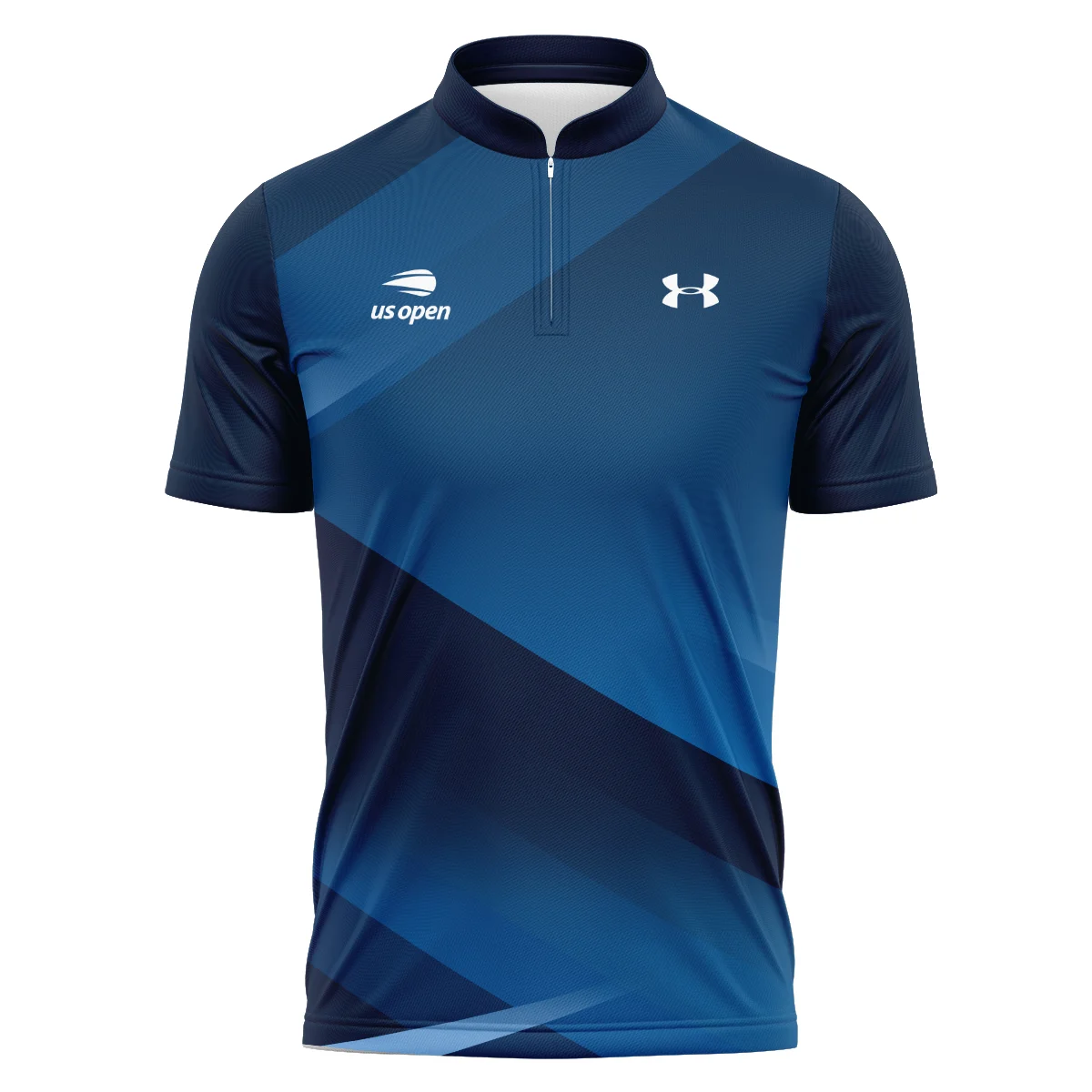 US Open Tennis Champions Dark Blue Background Under Armour Mandarin collar Quater-Zip Long Sleeve