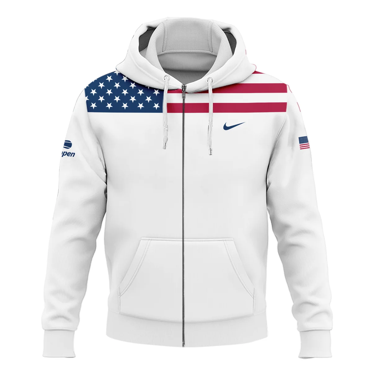 US Open Tennis Champions Nike USA Flag White Vneck Polo Shirt Style Classic Polo Shirt For Men