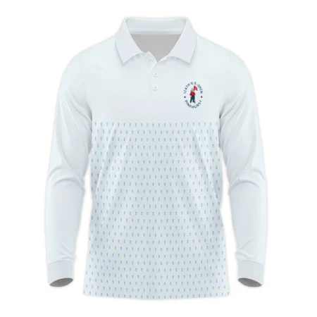 U.S Open Trophy Pattern Light Blue 124th U.S. Open Pinehurst Callaway Long Polo Shirt Style Classic Long Polo Shirt For Men