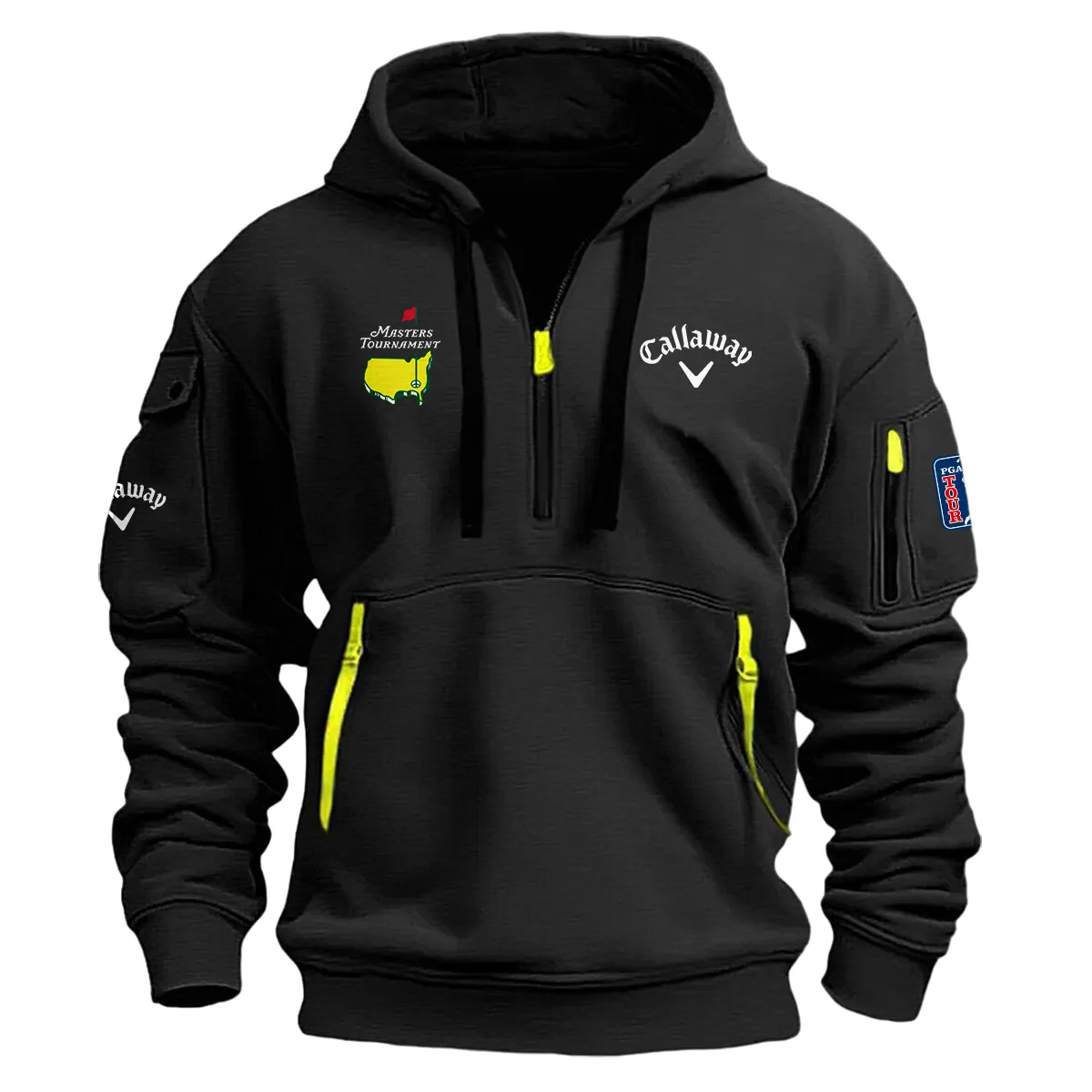 Black Color Callaway Fashion Hoodie Half Zipper Masters Tournament Gift For Fans