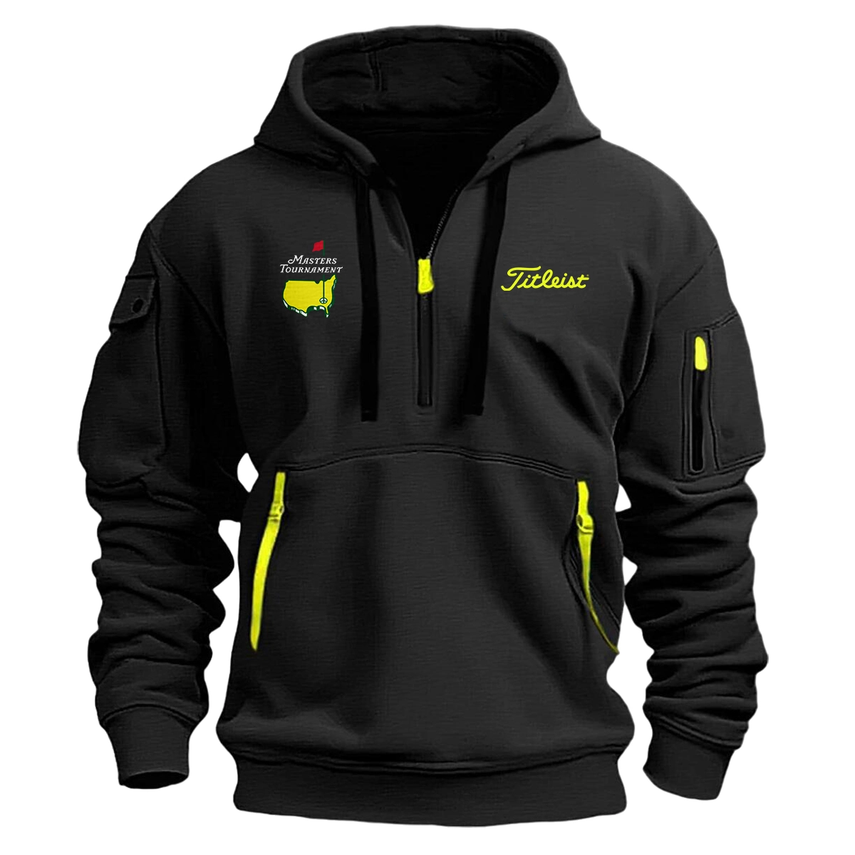 Black Color Titleist Fashion Hoodie Half Zipper Masters Tournament Gift For Fans