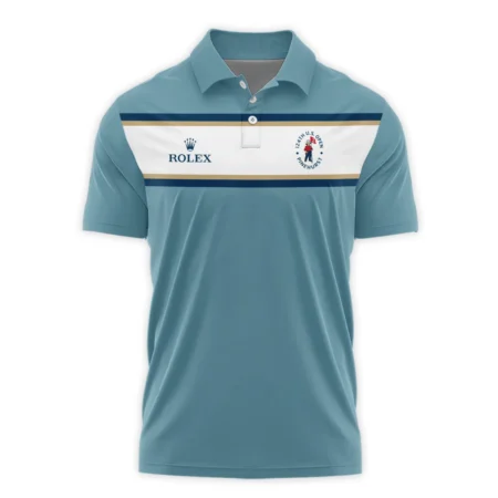 124th U.S. Open Pinehurst Golf Sport Mostly Desaturated Dark Blue Yellow Rolex Polo Shirt Style Classic