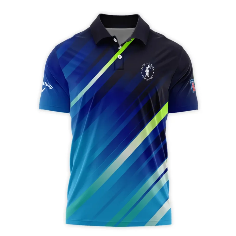 Callaway 124th U.S. Open Pinehurst Green Dark Blue Gradient Abstract Yellow Polo Shirt Style Classic