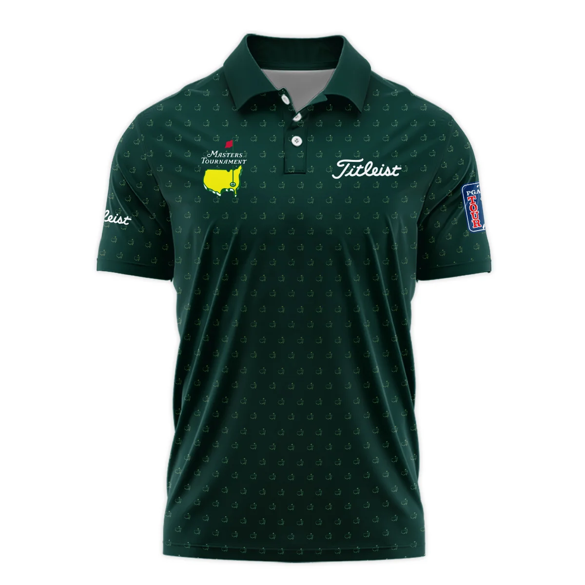 Golf Masters Tournament Titleist Polo Shirt Logo Pattern Gold Green Golf Sports All Over Print Polo Shirt For Men