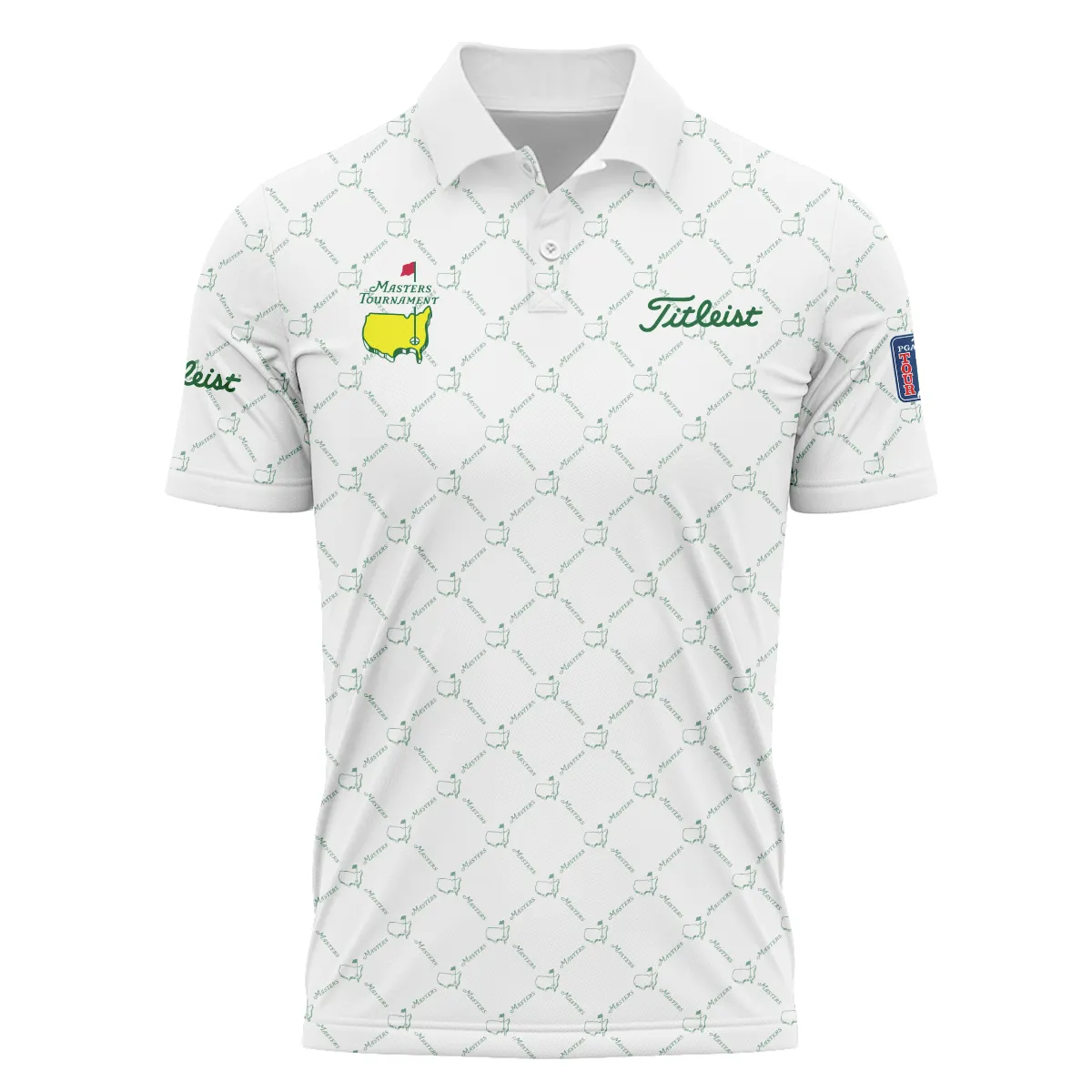 Golf Sport Pattern Color White Mix Masters Tournament Titleist Vneck Polo Shirt Style Classic
