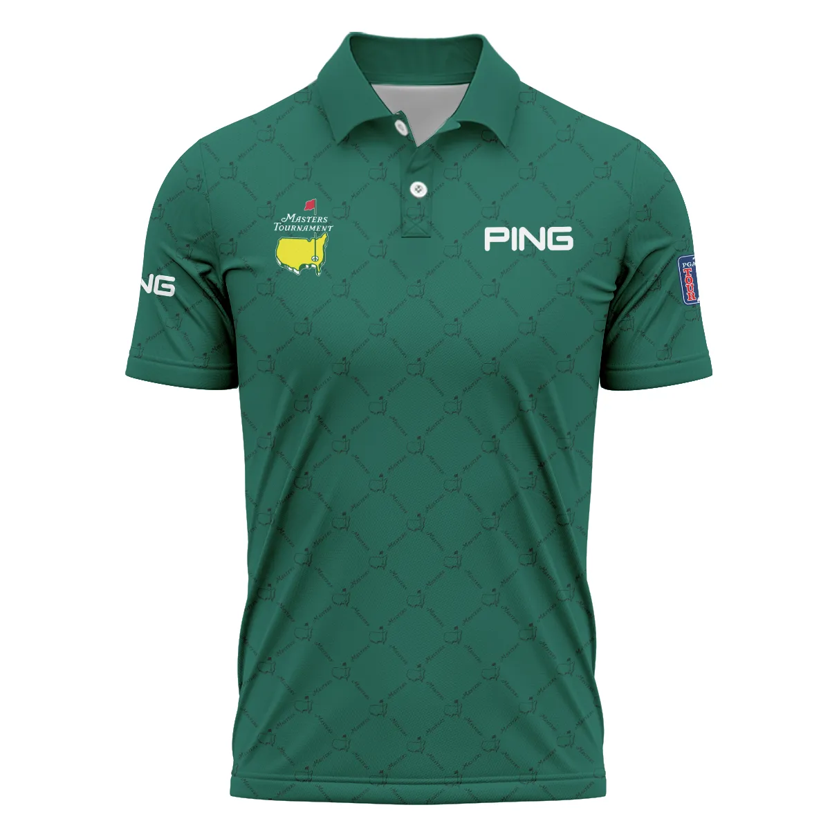 Golf Sport Pattern Color Green Mix Black Masters Tournament Ping Zipper Polo Shirt Style Classic