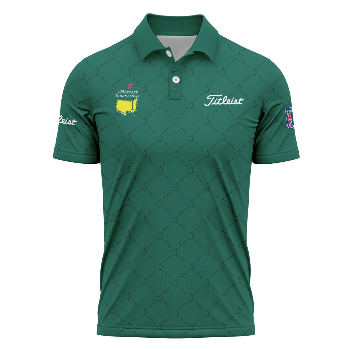 Golf Sport Pattern Color Green Mix Black Masters Tournament Titleist Polo Shirt Style Classic