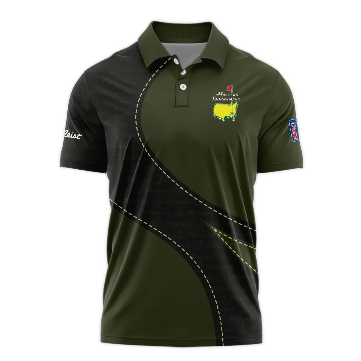 Pattern Military Green Masters Tournament Titleist Polo Shirt Style Classic Polo Shirt For Men