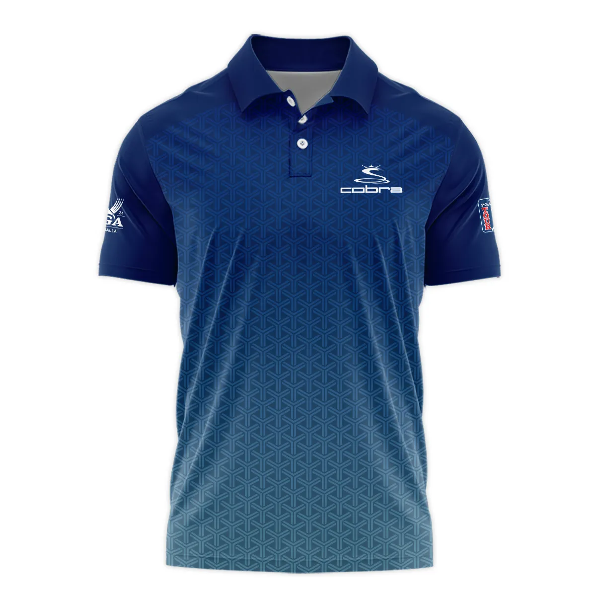 Golf Sport Pattern Blue Sport Uniform 2024 PGA Championship Valhalla Cobra Golf Zipper Polo Shirt Style Classic