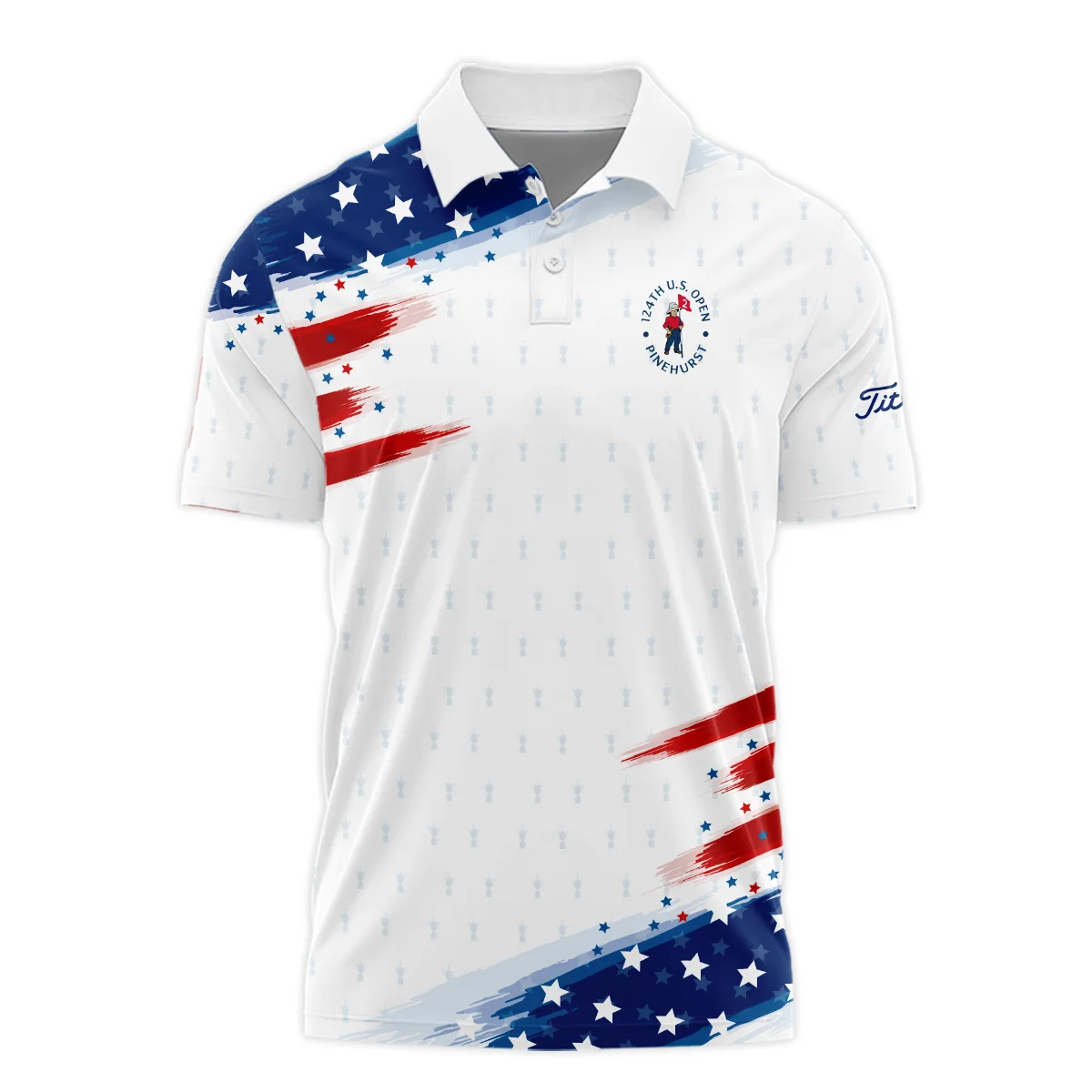 Golf Flag American 124th U.S. Open Pinehurst Titleist Long Polo Shirt Style Classic Long Polo Shirt For Men