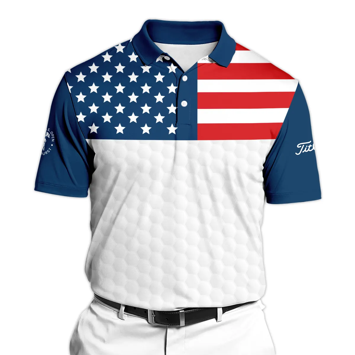The Golfing Legend Golf 124th U.S. Open Pinehurst Titleist Quarter-Zip Polo Shirt