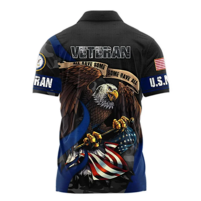 All Gave Some Some Gave All Veteran Eagle Flag U.S. Navy Veterans All Over Prints Polo Shirt